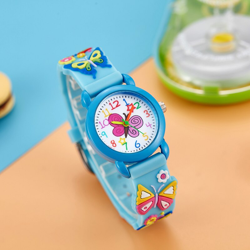 Children Watch Colorful Butterfly Girls Watch Child Boy Girls Silicone Quartz Wristwatch Kid Children Watch kids watches