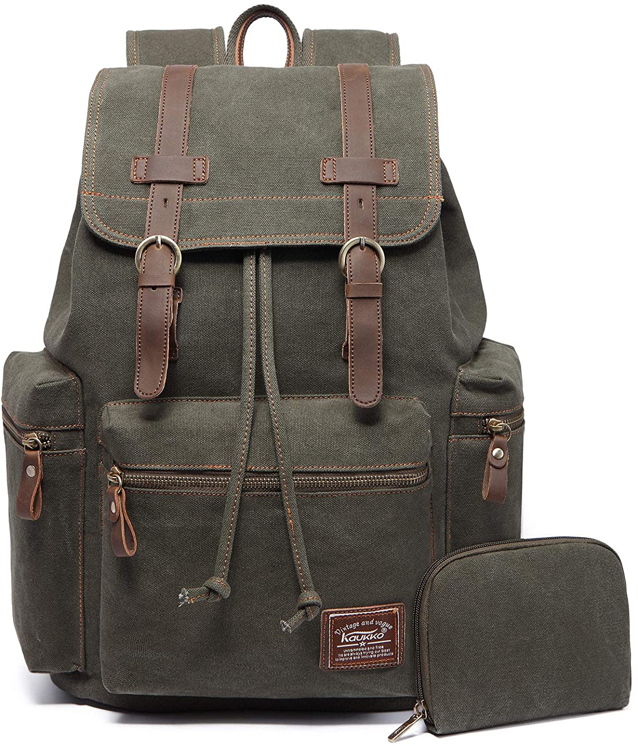 Zaini di tela Vintage ▾ borse da uomo e da donna studenti di viaggio casuale per escursionismo zaino da campeggio da viaggio Mochila Masculina: esercito verde impostato