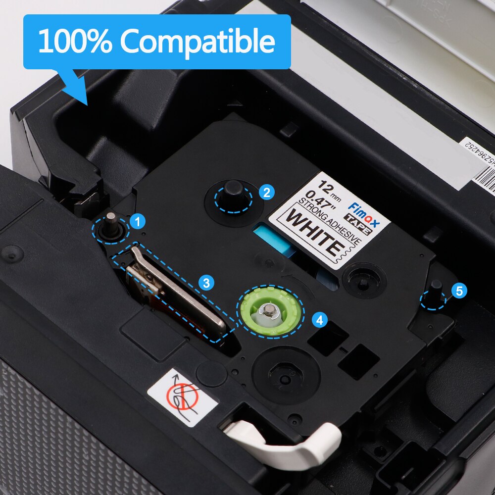 1 Pcs TzeS231 Tze-231 Compatibel Voor Brother P Touch Sterke Zelfklevende Tape TZe-S231 12 Mm Voor Brother P- touch Label Maker