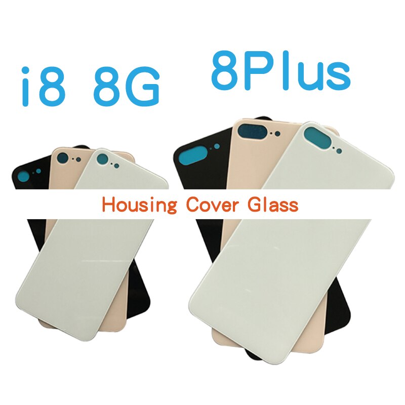 Achterkant van glas voor iphone 8 plus 8g x achterkant behuizing glas batterijklepje achterklep zonder lens of met cameralens