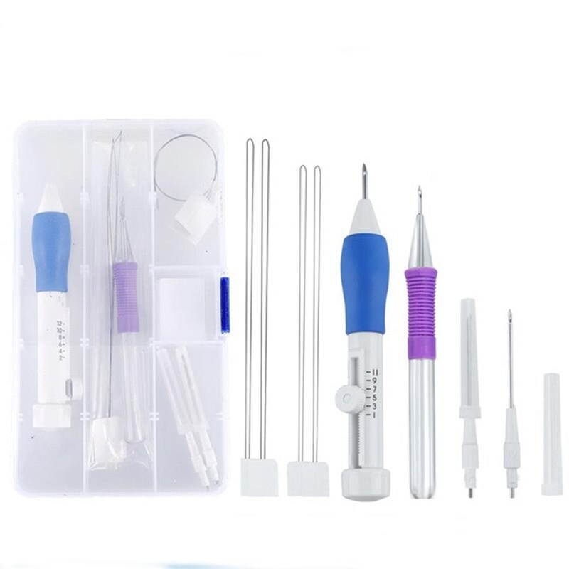 Plastic Embroidery Pen Set DIY Magic Embroidery Punch Needle Crafts For Women Mom DIY Sewing Tools Supplies Year: Default Title