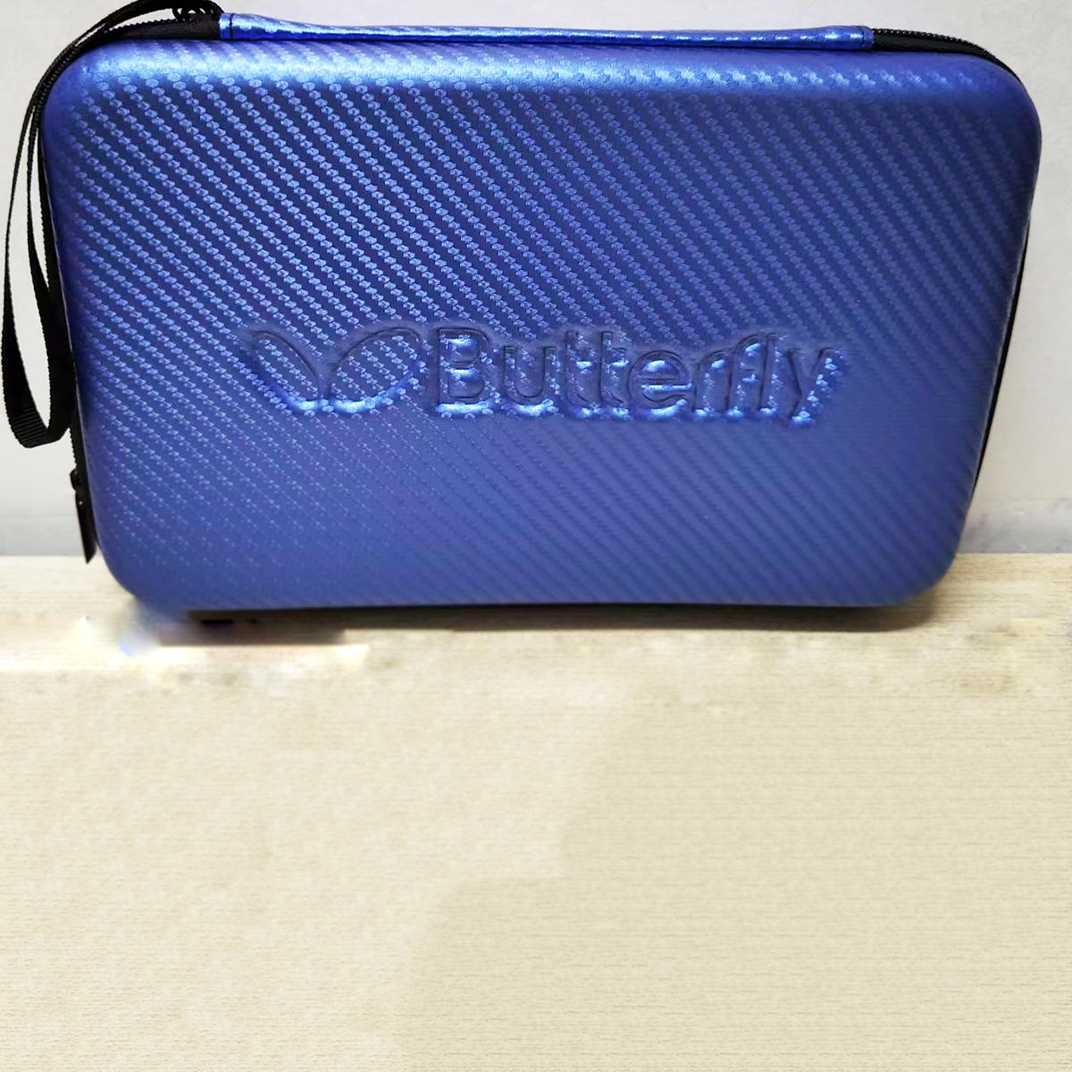 Tafeltennis Racket Tas EVA Vierkante Ping Pong Box Case Waterdichte Professionele Draagbare Sport Racket Tas: Blauw