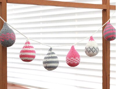 Colgadores de frutas tejidas para habitación de bebé, adornos para cuna, juguetes para niños, pegatinas de pared del dormitorio, juguetes para chupar: pink