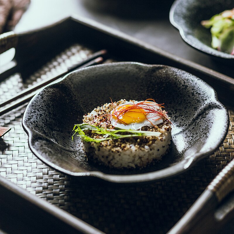 Creatieve Magnolia Bloem Plaat Keramische Plaat Eenvoudige Japanse Restaurant Plaat Diepe Plaat Dim Sum Plaat Kimchi Koude Groente Pla