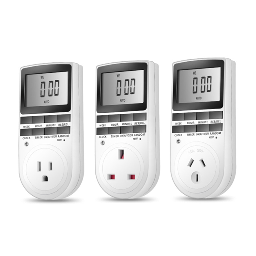 CE certified socket timer switch power timer digital plug microcomputer time switch 120V 220V 230V 240V EU UK AU US FR