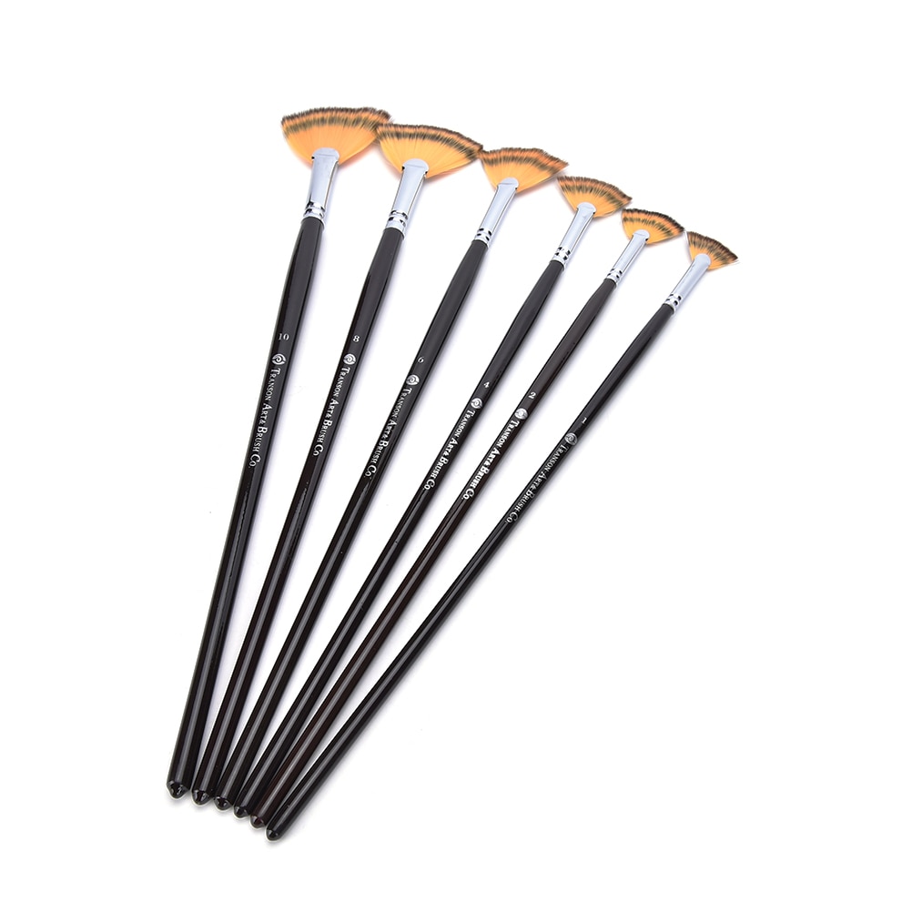 Multifunctional Pen 1PC 6 Sizes Fine Hand Fan Shape Painting Pen Artist Oil Painting Brushes Art For Supplies Stationery