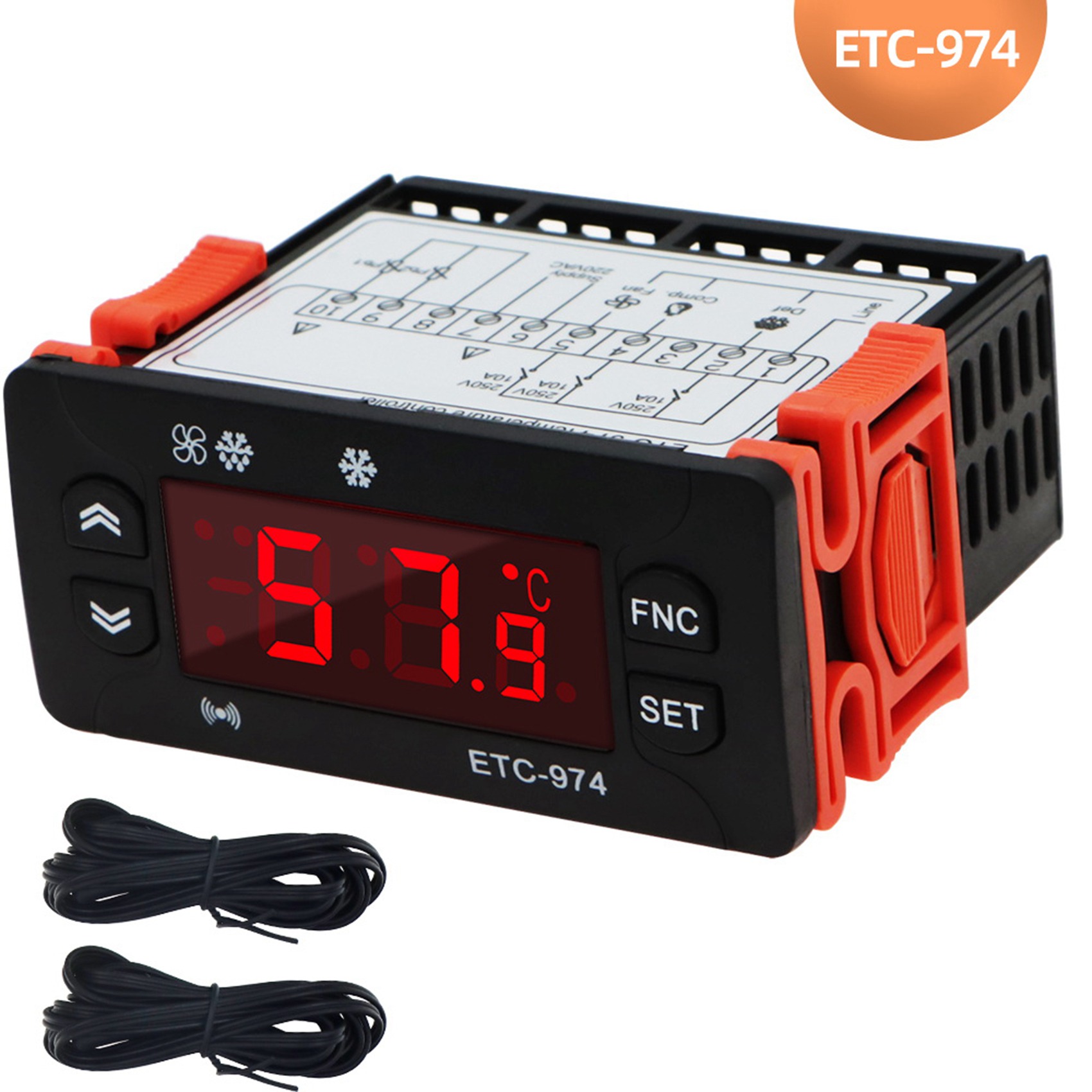 ABNP ETC-974 Digital Temperature Controller Microcomputer Thermostats Thermostat Refrigeration Alarm 220V Sensor