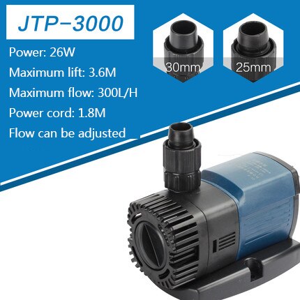 Sunsun JTP-2000-3000 Aquarium Frequentie Conversie Energiebesparing Pomp Stille Dompelpomp Aquarium Circulerende Filter Pomp: JTP-3000 26W / UK adapter plug