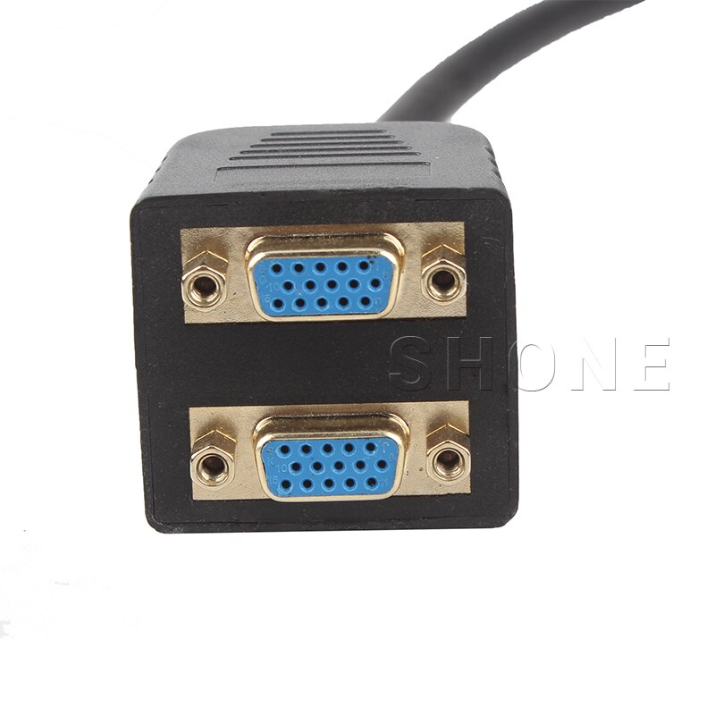 VGA een minuut twee 1 in 2 out kabel vga distributeur computer monitor vga1 minuut 2 adapter