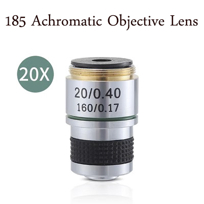 185 Achromatic Pure Copper objective Lens 4X 10X 20X 40X 60X 100X RMS 20.2mm for Biological Microscope Conjugate Distance 185 mm: Orange