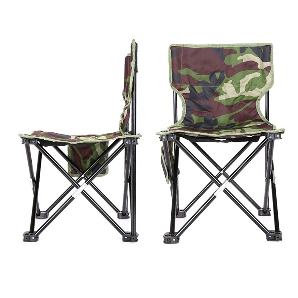 Silla plegable de camuflaje a la , silla para pesca al aire libre, portátil e informal, pequeña, con patrón aleatorio
