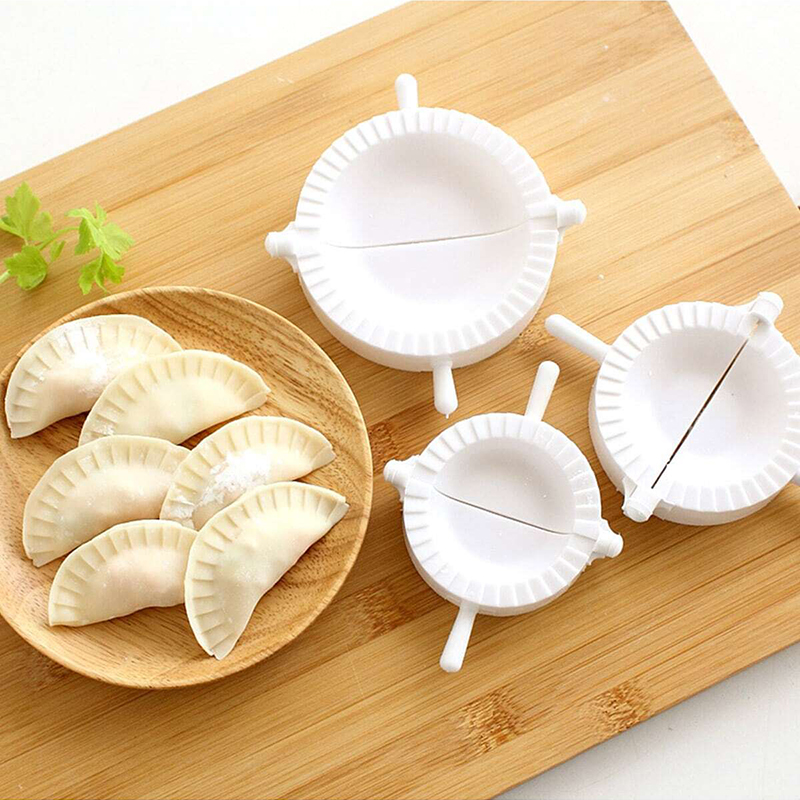 3 uds 7cm/8cm/10cm máquina Manual para hacer dumplings juego de moldes de plástico herramienta de fabricación rápida de dumplings herramientas de cocina para el hogar Clip para dumplings TMZ