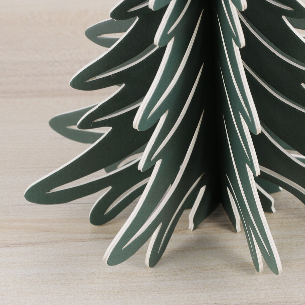 1PC 3D Paper Craft 3D Christmas Tree Stereoscopic Paperboard Paper Christmas Tree Table Centerpiece Christmas Ornament for Party