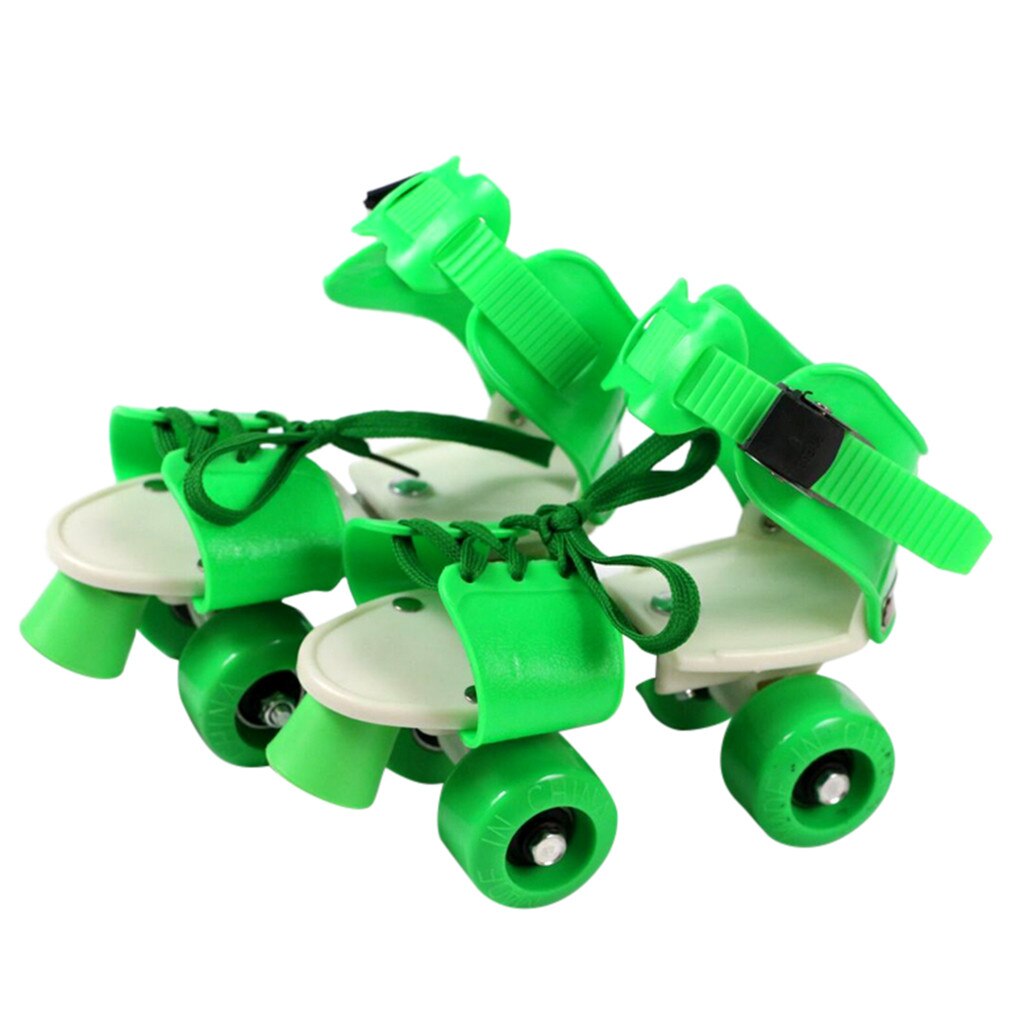 Roller Skates Shoes 4 Wheel Skating Shoes Adjustable Size For Kids Two Lines Roller Skates Double Row Skating Roller Skate Shoes