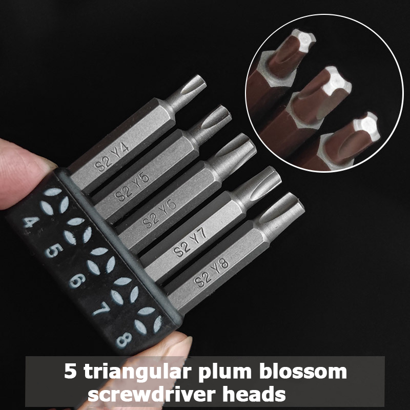 Jeu de tournevis de forme spéciale, 50mm, forme U, type Y, triangle, croix intérieure, trois points, outil d'embout pour interface de 6.35mm: green
