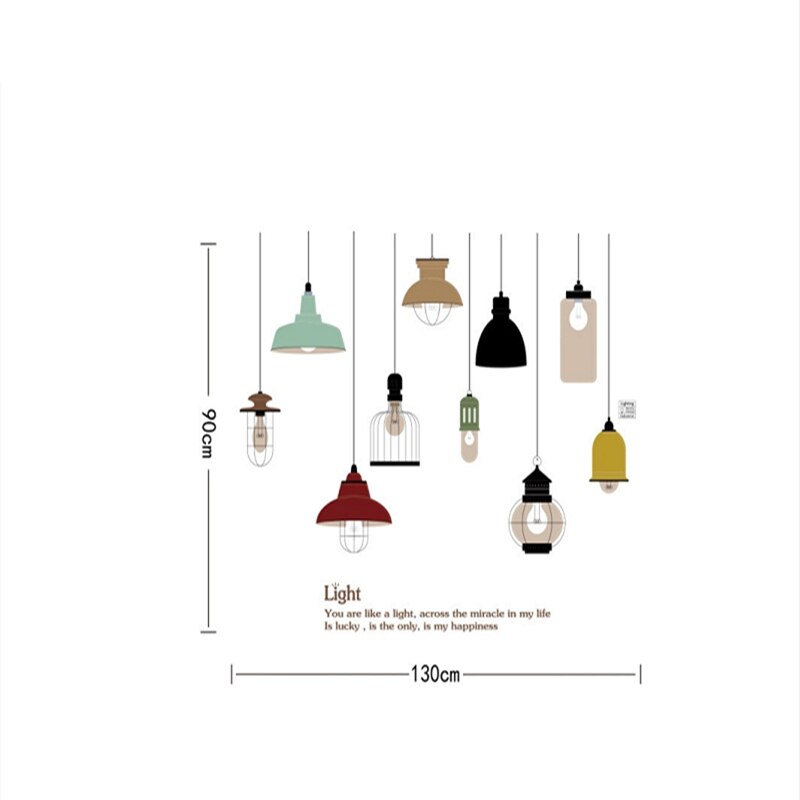 Chandelier Wall Stickers Home Decoration Cafe Leisure Area Art Stickers Environmental Protection PVC Removable Stickers