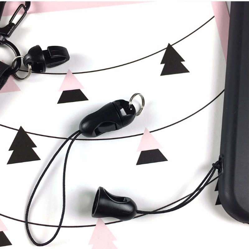 Cordones de cordón para teléfono móvil, correas decorativas de color negro para llavero de muñeca, disco Flash USB, Mp3 y Mp4, 10 unids/lote