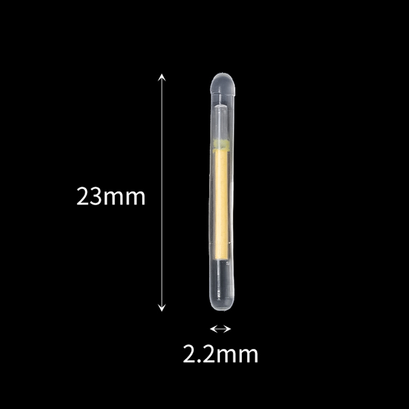 2.2-4.5mm canne à pêche flottante de nuit lumières bâton lumineux foncé utile pêche lumière fluorescente bâtons lumineux accessoires 100/50 pièces: 0.8 # / WHITE