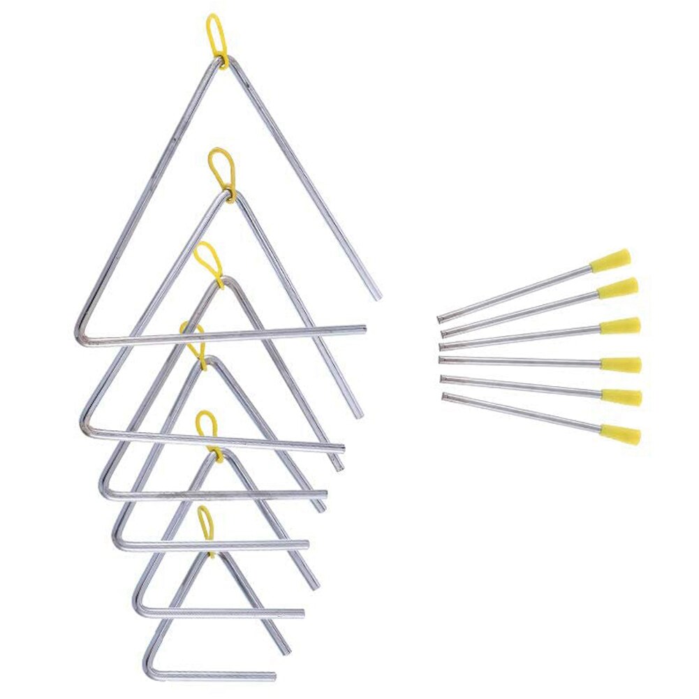 6 Pack Instrument Set Triple-cornered Holder Hand Percussion Instrument, 6 Size (4Inch 5Inch 6Inch 7Inch 8Inch 9Inch): Default Title