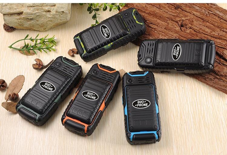 Guophone A6 9800mAH Power Bank Mobile Phone 2.4"0.3MP Camera With English or Flashlight and Russian Keyboard Cell Phones