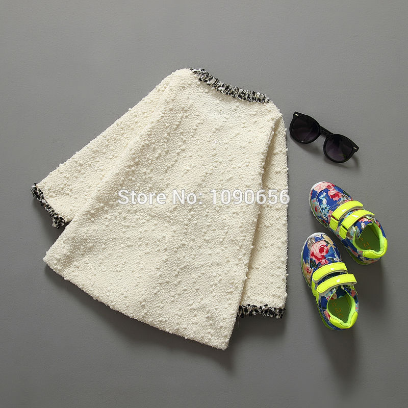 Hooyi Meisjes Vest Kinderen Jas Dot Vlinder Kids Jassen Mode Zuigeling Blouses Outfits Beige 2 3 4 5 6 7 Jaar