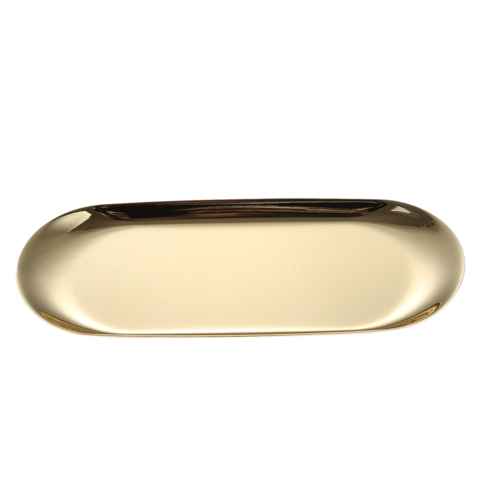 1Pc Rvs Kaars Lade Handdoek Opbergvak Ovale Schotel Plaat Cosmetica Sieraden Organizer Aromatherapie Lade Woondecoratie: Gold