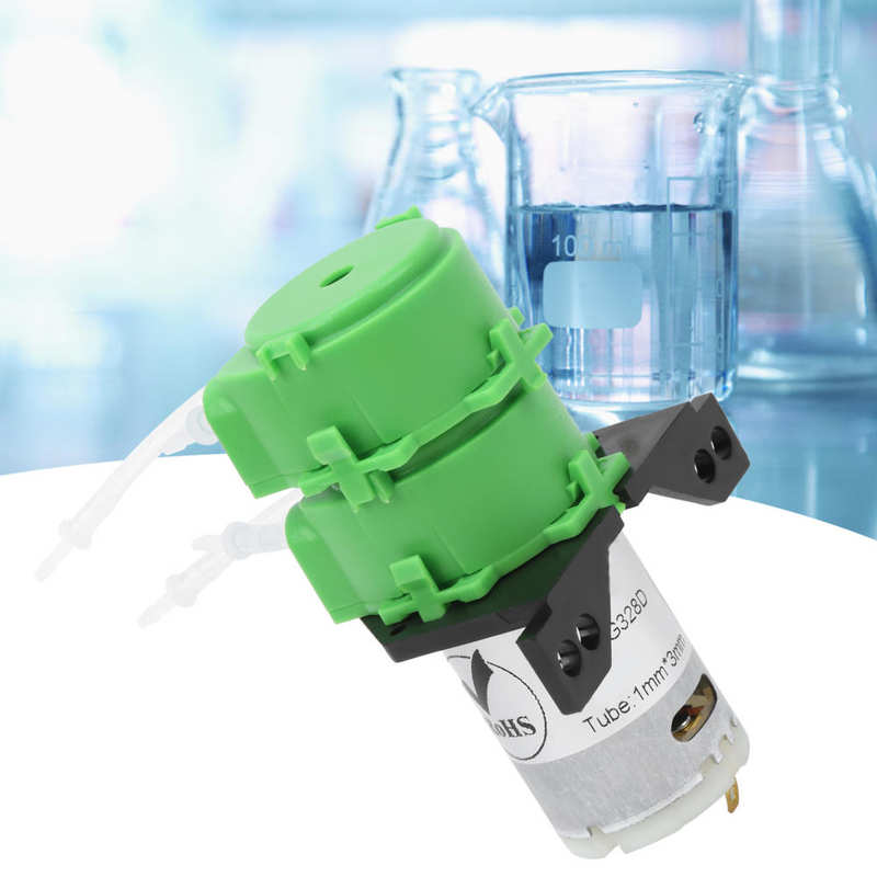 Peristaltic Pump Mini Dual Head Dosing Water Circulating With 1X3mm For Viscous Non Viscous Liquid Fish Tank Pump