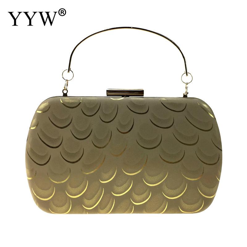 Gold Splitter Kupplung Taschen Für Frauen Metall Griff Handtaschen Mit Kette Schulter Crossbody-tasche Damen Hand Taschen: Gold