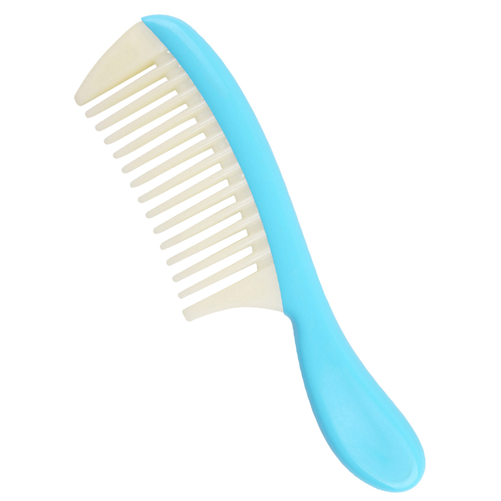 Peine de pelo con dientes anchos para mujer, peine de plástico para desenredar, desmontable, antiestático, con mango