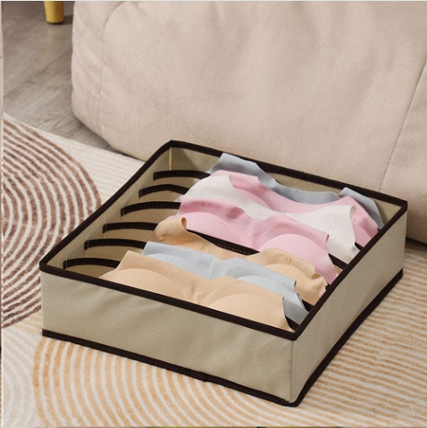 1PC 6/7/8/24 Compartment Underwear Organizer Bra Storage Box Closet Sock Folding Storage Drawer Home Bedroom tier lockers: green