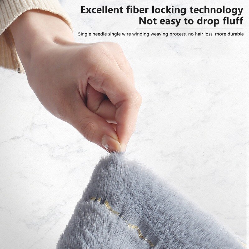 Tapis de salle de bain antidérapant, tapis de douche moelleux en Faux poils de lapin, tapis de sol , produit de salle de bain