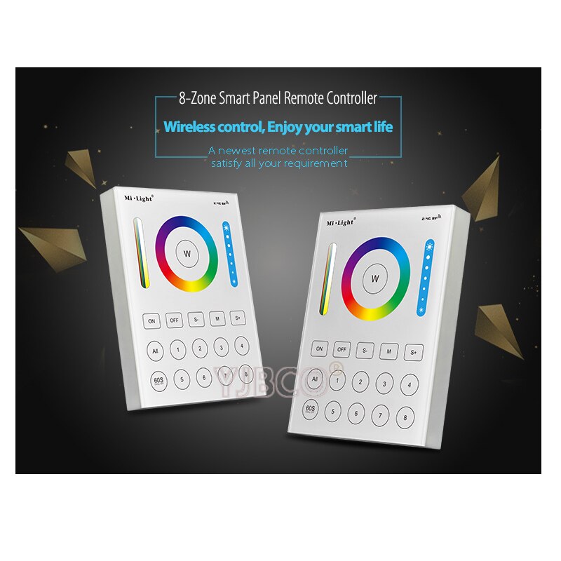 Miboxer RGB+CCT Smart touch Panel Controller B8/B4/T4 Wall-mounted 2.4G 4-Zone 8-Zone Remote switch for led bulb light strip