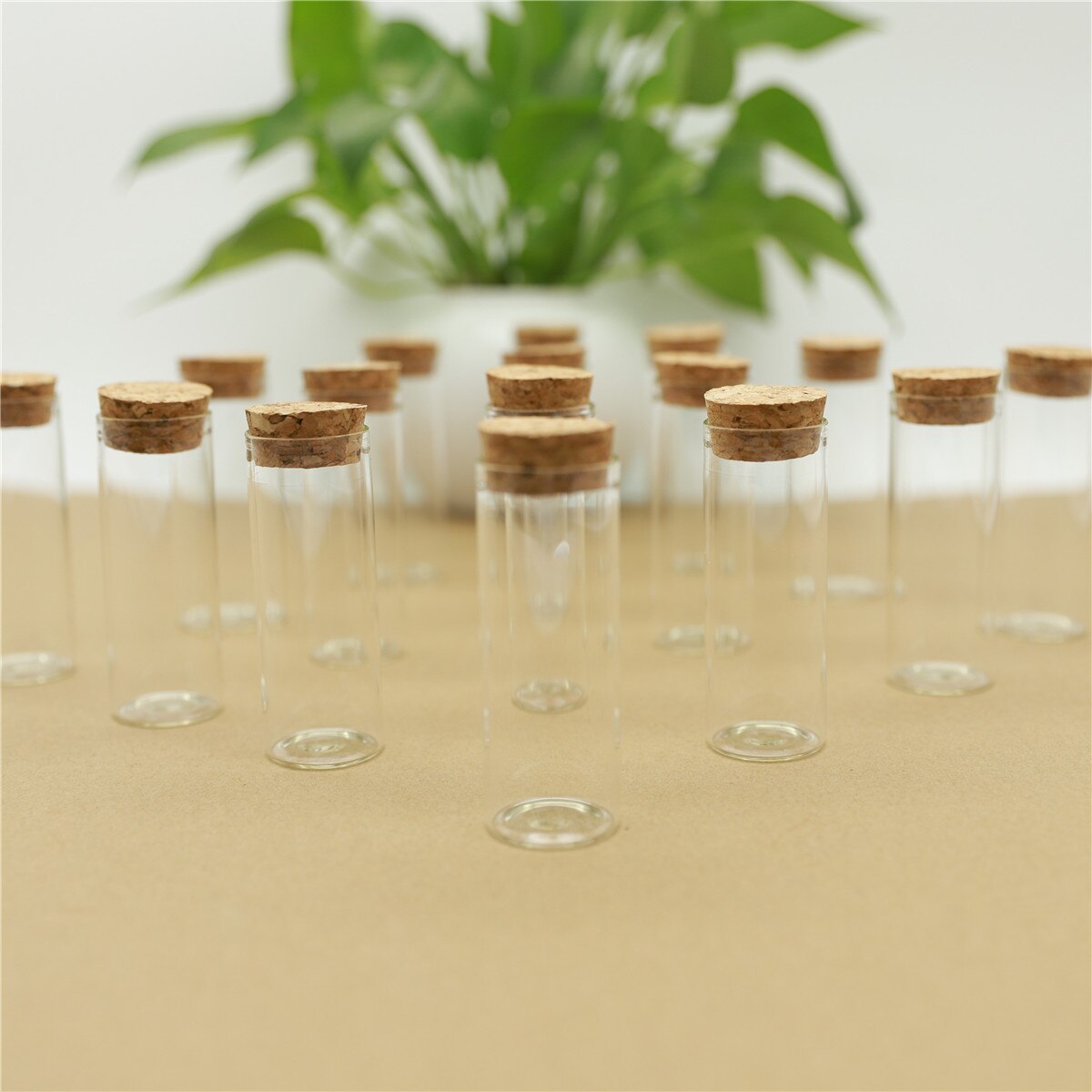 12 Piece 30*80mm 40ml Mini Glass Bottle Jar Test Tube Cork Stopper Spice Bottles Container Small Vials Tiny glass Bottles