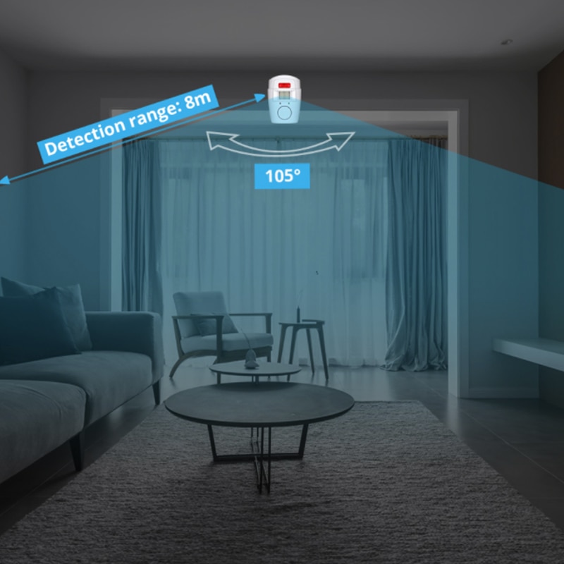 Home Security PIR MP Alert Infrared Sensor Anti-theft Motion Detector Alarm Monitor Wireless Alarm system+2 remote controller