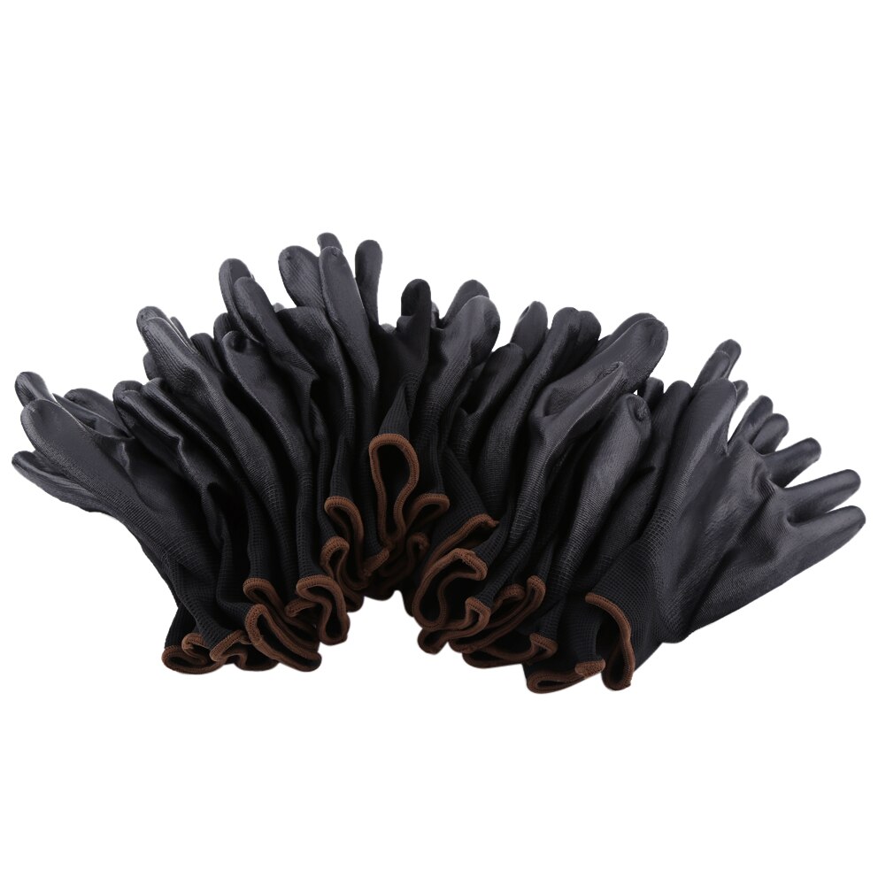 Guantes antiestáticos de seguridad para trabajo mecánico, guantes de albañil Palm sumergibles, suministros de soldadura, 24 Uds.: brown
