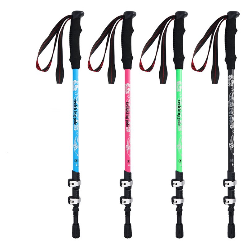 Ultralight Walking Sticks Trekking Pole Telescopic Cane Aluminum Crutch Outdoor Portable Hiking Gear Mountaineering Equipment