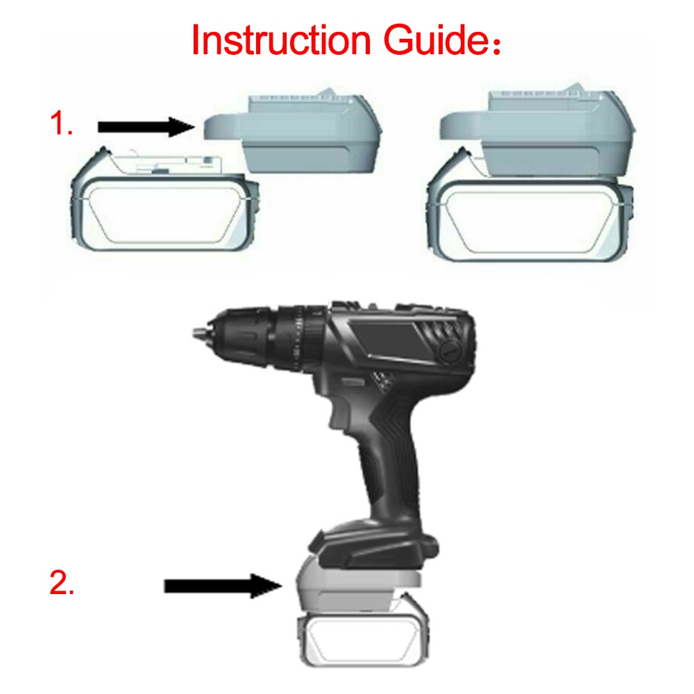Battery Adapter For DeWalt Cordless Power Tools Accessories Convert 20V Li-Ion Battery To BOSCH 18V Lithium Battery Converter