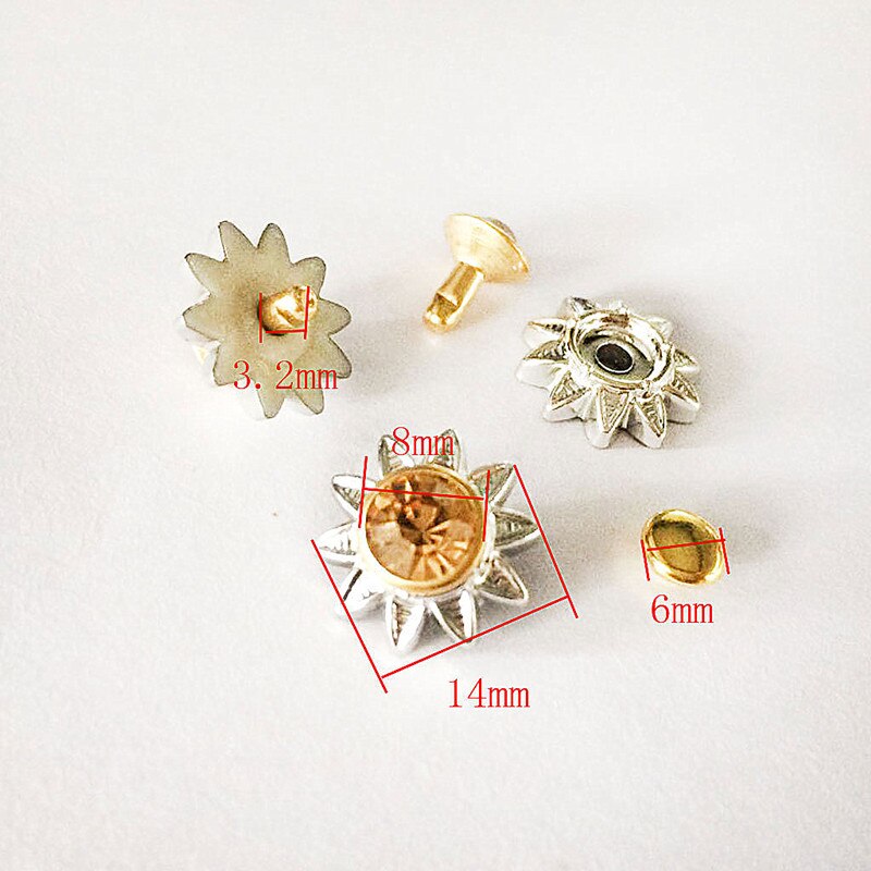 XUNZHE-Remaches decorativos de cuero para ropa de alta gama, bolsos, zapatos, fundas de teléfonos móviles, decoración de producción DIY, 40 Uds.
