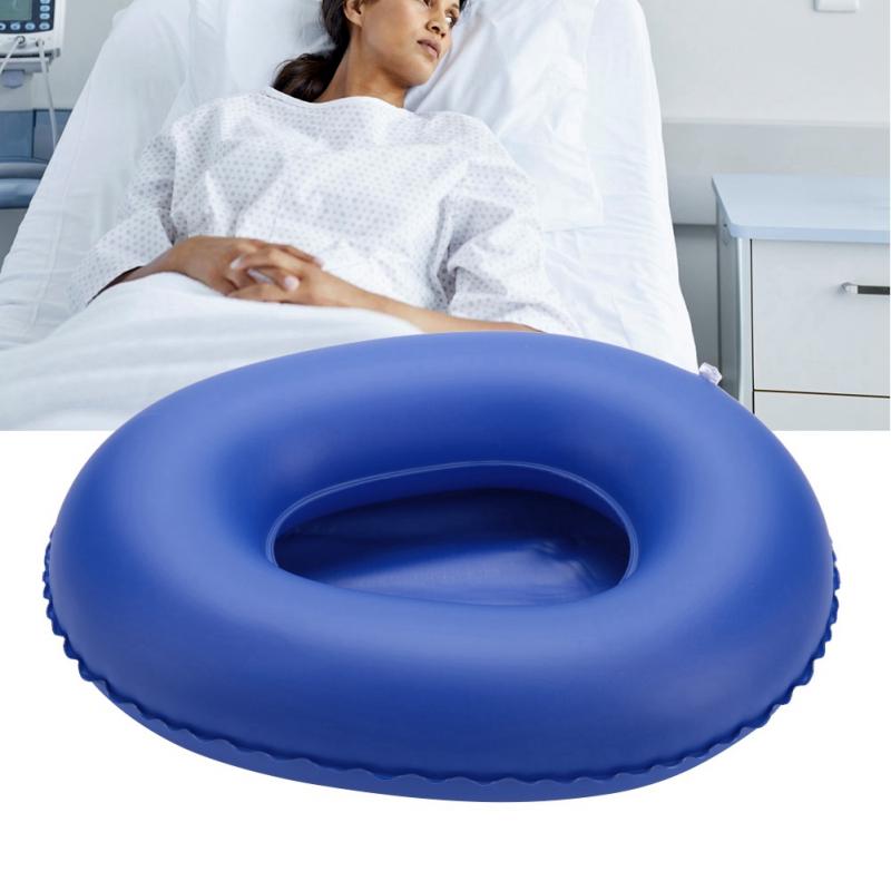 Professioanl Blue Air Inflatable Bedpan Cushion Men Women Portative Chair Potty forElderly Patients Care