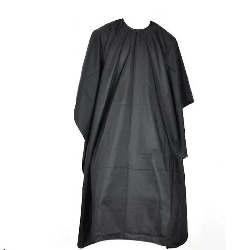 Capa de peluquería negra, envoltura de tela para peluquería, bata protectora, delantal, bata de corte impermeable, envoltura de tela para el cabello: Default Title