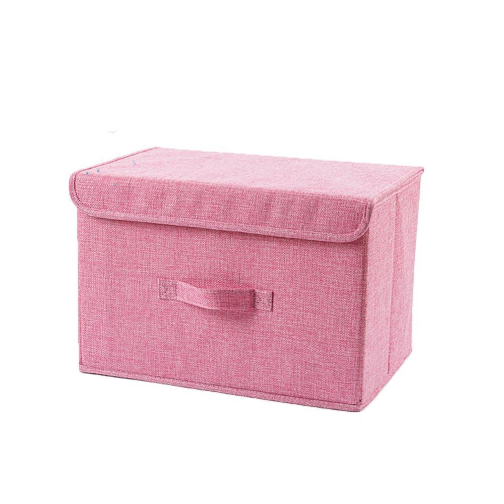 Foldable Clothing Underwear Socks Storage Container Home Wardrobe Organizer Storage Box organizador armario коробка для хранения: Pink / L