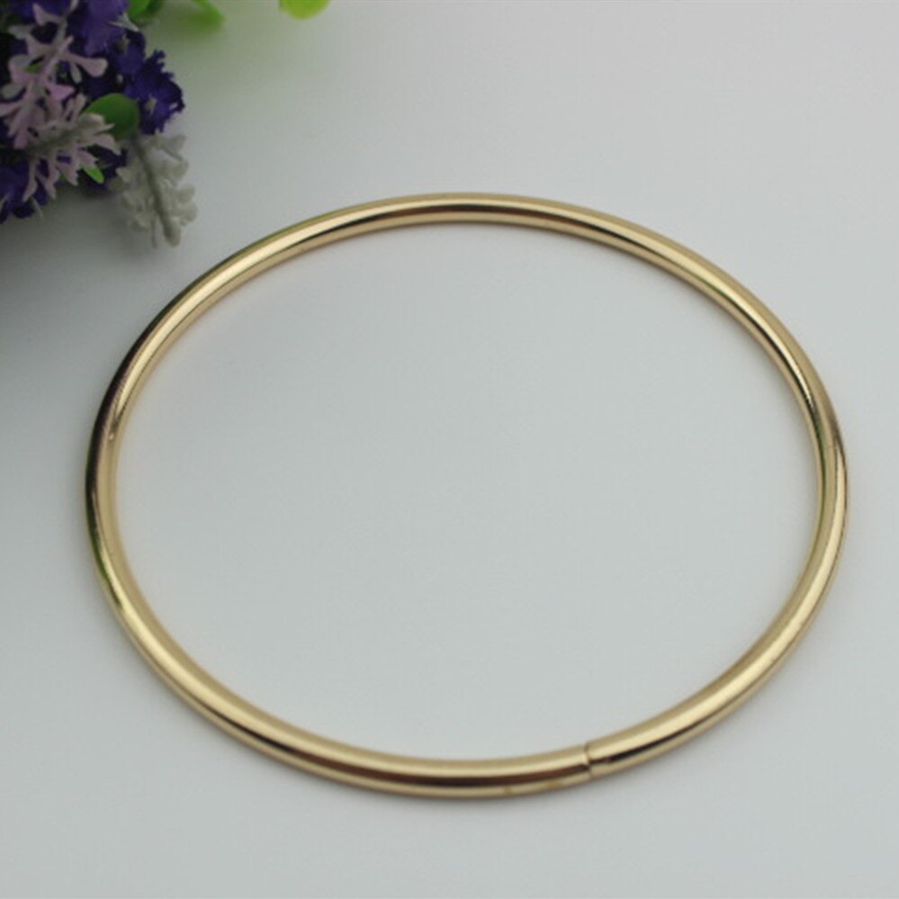 3Pcs 10Cm Metalen Grote Ronde Cc Haar Vlecht Ringen Accessoires Clips Voor Vrouwen Hoepel Cirkel Hair Extensions ringen Haar: 3 Pcs Gold