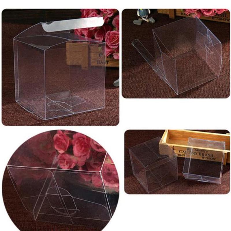 Square Practical Transparent Plastic Box Storage Box Product Jewelry Cake Packaging Box Dressing Case Mini Case Storage Box