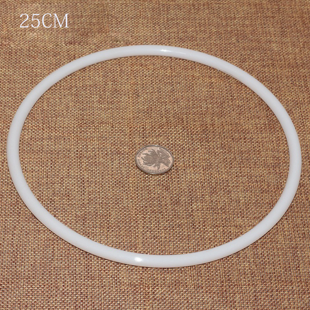 Aro blanco duradero de plástico redondo para manualidades grandes, accesorios DIY, anillo atrapasueños: 25cm