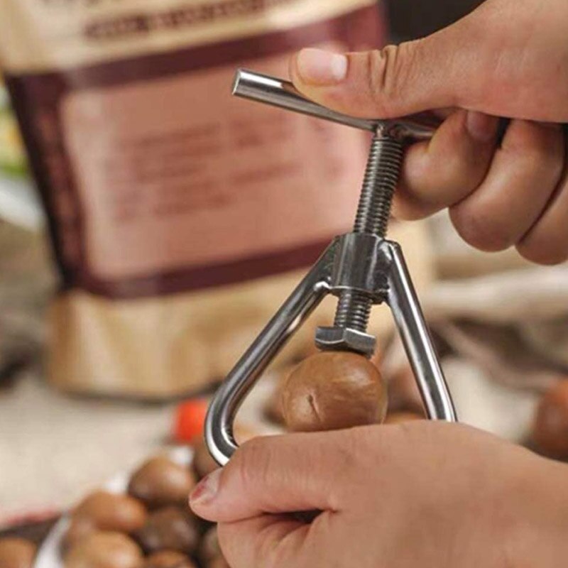 Nut Cracker Black Walnut Cracker Stainless Steel Pecan Cracker Nutcracker Tool Heavy Duty Macadamia Open Kitchen Accessories