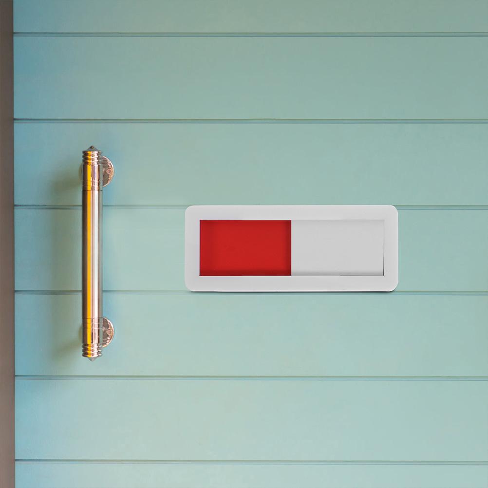 Panneau de porte rouge vert, 5 pièces, signalisation créative, glissière coulissante, bienvenue, bureau occupé, salle de conférence