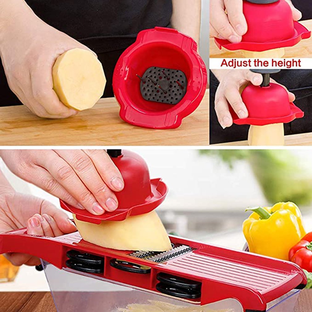 Household Potato Shredder Kitchen Multi-purpose Cutter Adjustable Fruit Vegetable Cutter Potato Slicer