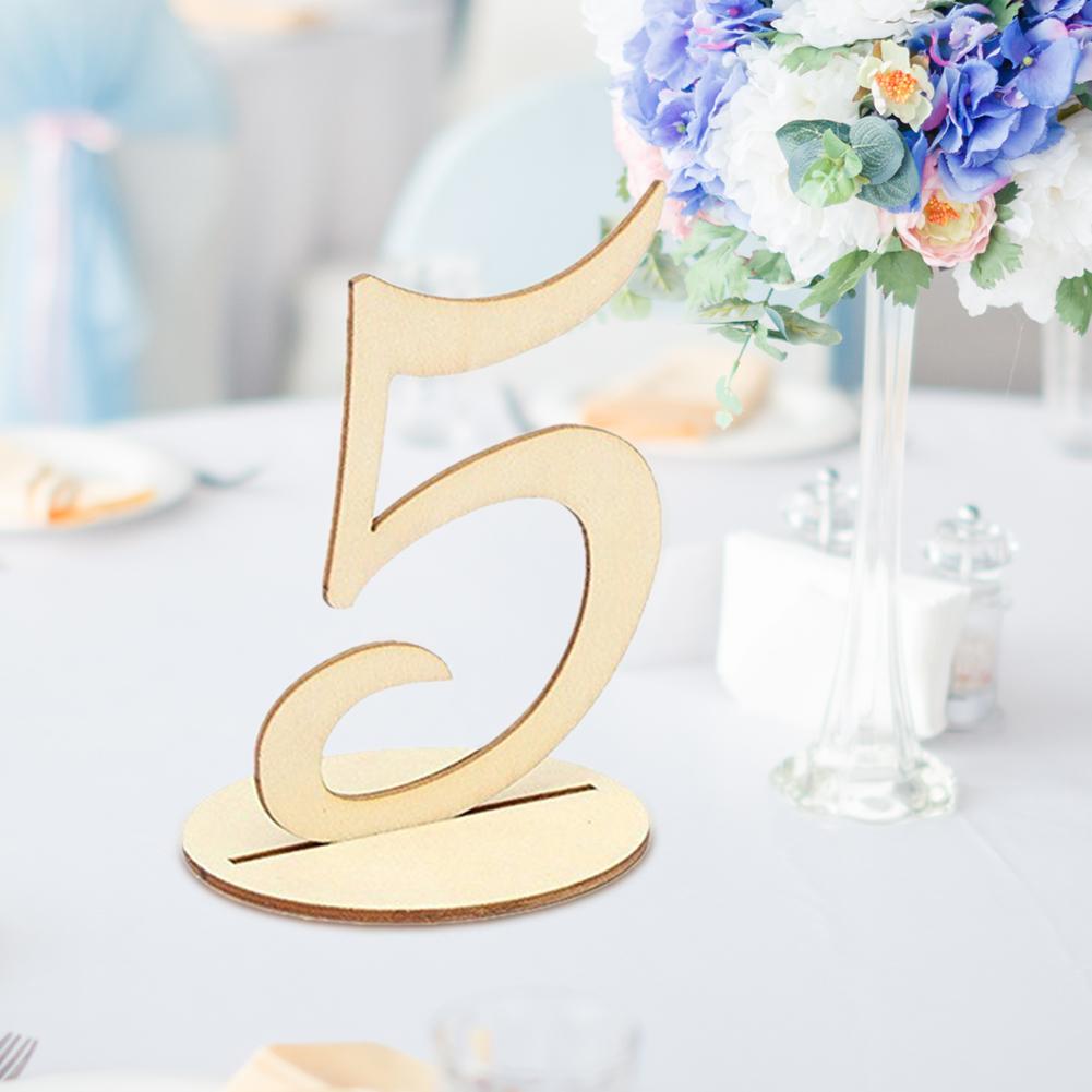 10 Uds. De tarjetas de números para mesa, adorno de madera para de boda, artesanía, decoración del hogar, embalaje de cartón de madera contrachapada