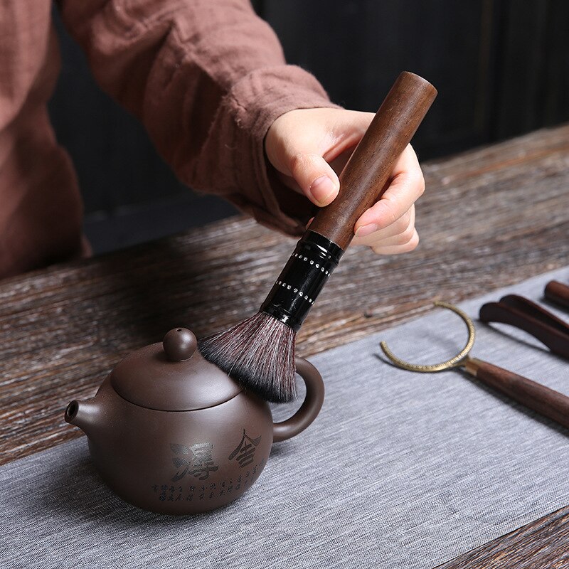Ceramic Tea Ceremony Six Gentlemen Kung Fu Tea Accessories Black Sandalwood Tea Set Tea Making Tool Tea Clip Tea Needle