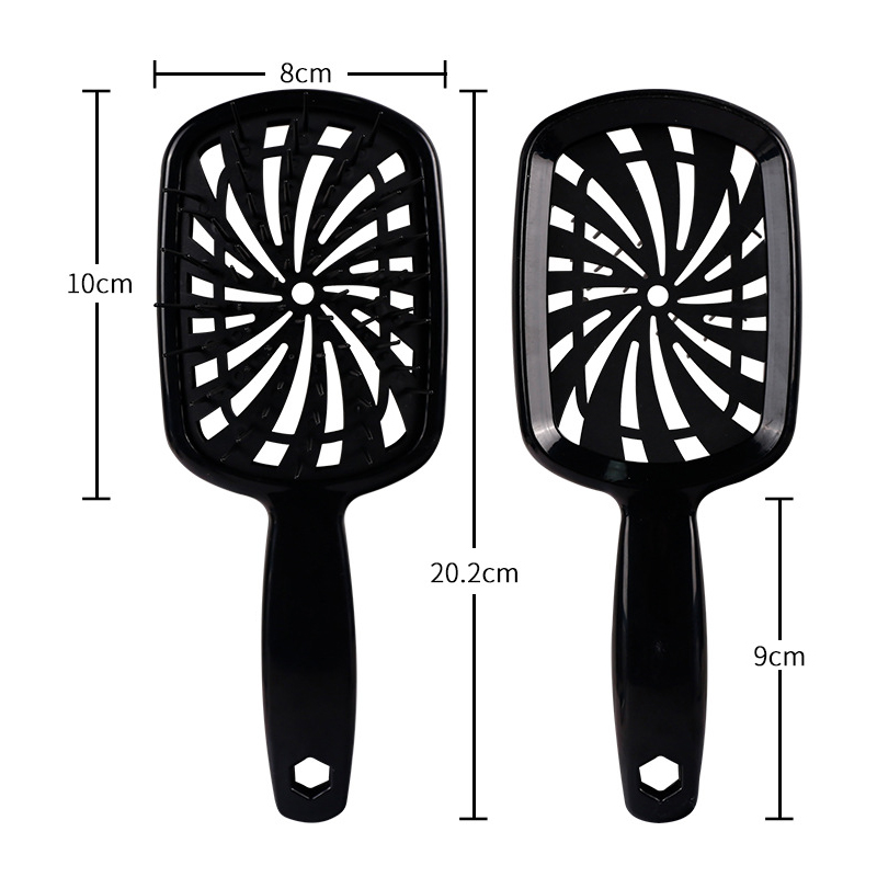 1 cepillo para desenredar ancho, peine para peluca, peine para masaje del cuero cabelludo, peine antiestático para desenredar el cabello húmedo o seco de doble uso, cepillo para el cabello hueco